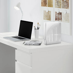 Лоток вертикальный для бумаг BRAUBERG &laquo;Energy&raquo; (241&times;85&times;300 мм), эргономичная форма, прозрачный, 231555