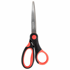 Ножницы BRAUBERG &laquo;Office&raquo;, 160 мм, красно-черные, прорезиненные ручки, 2-х сторонняя заточка, 231564