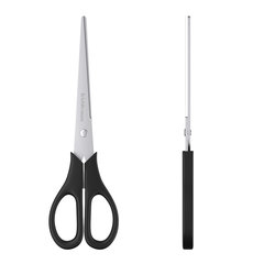 Ножницы ERICH KRAUSE &laquo;Standard&raquo;, 190 мм, черные, в картонной упаковке с европодвесом, 21881