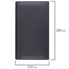 Визитница трехрядная BRAUBERG &laquo;Favorite&raquo;, на 144 визитки, под фактурную кожу, черная, 231655