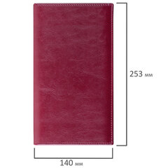 Визитница на кольцах BRAUBERG &laquo;Imperial&raquo;, на 240 визиток, под гладкую кожу, бордовая, 231665