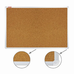 Доска пробковая для объявлений 60&times;90 см, алюминиевая рамка, ГАРАНТИЯ 10 ЛЕТ, РОССИЯ, BRAUBERG, 231712