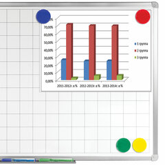 Магниты БОЛЬШОГО ДИАМЕТРА, 50 мм, КОМПЛЕКТ 4 штуки, цвет АССОРТИ, в блистере, BRAUBERG, 231736