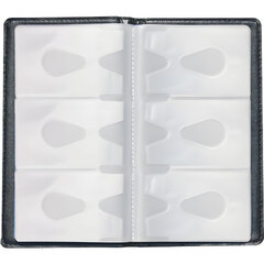 Визитница/<wbr/>кредитница трехрядная BRAUBERG &laquo;Cayman&raquo;, на 96 карт, под кожу крокодила, черная, 231761