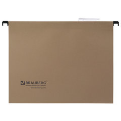 Подвесные папки А4 (350&times;245 мм), до 300 листов, КОМПЛЕКТ 10 шт., картон, BRAUBERG (Италия), 231788