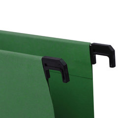 Подвесные папки А4 (350&times;245 мм), до 80 листов, КОМПЛЕКТ 10 шт., зеленые, картон, BRAUBERG (Италия), 231791