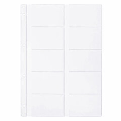 Папки-файлы на 20 визиток BRAUBERG, КОМПЛЕКТ 10 шт., А4 (210&times;297 мм), перфорированные, ПВХ 120 мкм, 231831