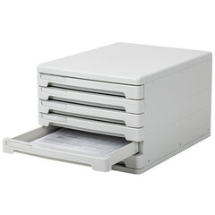 Блок из 6 закрытых лотков для бумаги, настольный, ERICH KRAUSE, А4+, 210&times;270&times;365 мм, серый, 63