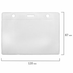 Бейджи горизонтальные БОЛЬШИЕ (87&times;120 мм), КОМПЛЕКТ 10 шт., на синей ленте 45 см, ДПС, 1065.ГК-101