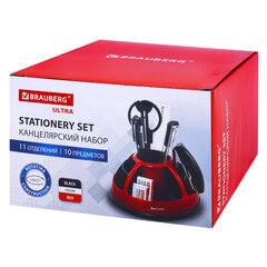 Канцелярский набор BRAUBERG &laquo;ULTRA&raquo;, 10 предметов, вращающаяся конструкция, черно-красный, 231929