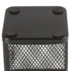 Подставка-органайзер BRAUBERG &laquo;Germanium&raquo;, металлическая, квадратное основание, 98&times;80&times;80 мм, черная, 231938