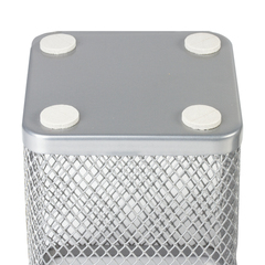 Подставка-органайзер BRAUBERG &laquo;Germanium&raquo;, металлическая, квадратное основание, 98&times;80&times;80 мм, серебристая, 231939