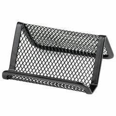 Подставка для визиток настольная BRAUBERG &laquo;Germanium&raquo;, металлическая, 43&times;95&times;71 мм, черная, 231942