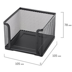Подставка для бумажного блока BRAUBERG &laquo;Germanium&raquo;, металлическая, 78*105*105 мм, черная, 231944