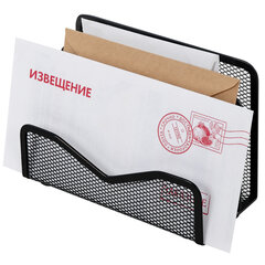 Подставка для бумаг и писем BRAUBERG &laquo;Germanium&raquo;, металлическая, 3 секции, 122&times;173&times;83 мм, черная, 231946