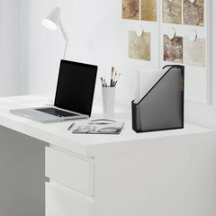 Лоток вертикальный для бумаг BRAUBERG &laquo;Germanium&raquo; (250&times;72&times;315 мм), металлический, черный, 231948