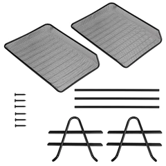 Лоток горизонтальный металлический для бумаг, 2 секции, BRAUBERG &laquo;Germanium&raquo;, А4 (355&times;205&times;295 мм), черный, 231950