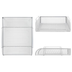 Лоток горизонтальный металлический для бумаг BRAUBERG &laquo;Germanium&raquo;, А4 (260&times;337&times;77 мм), серебристый, 231955