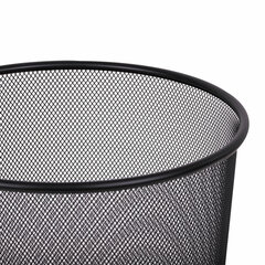 Корзина для бумаг БОЛЬШАЯ, 20 л, металлическая, черная, BRAUBERG &laquo;Germanium&raquo;, 231956