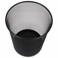 Корзина для бумаг БОЛЬШАЯ, 20 л, металлическая, черная, BRAUBERG &laquo;Germanium&raquo;, 231956