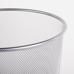 Корзина для бумаг, БОЛЬШАЯ, 20 л, металлическая, серебристая, BRAUBERG &laquo;Germanium&raquo;, 231957