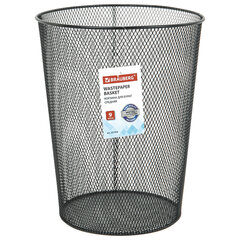 Корзина для бумаг, 9 л, металлическая, черная, BRAUBERG &laquo;Germanium&raquo;, 231958
