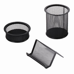 Настольный набор из металла BRAUBERG &laquo;Germanium&raquo;, 7 предметов, черный, 231962