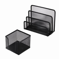 Настольный набор из металла BRAUBERG &laquo;Germanium&raquo;, 7 предметов, черный, 231962