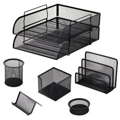 Изображение товара Настольный набор из металла BRAUBERG «Germanium», 7 предметов, черный, 231962