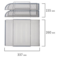 Настольный набор из металла BRAUBERG &laquo;Germanium&raquo;, 7 предметов, серебристый, 231963