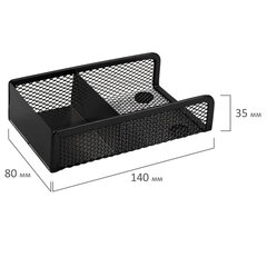 Настольный набор из металла BRAUBERG &laquo;Germanium&raquo;, 4 предмета, черный, 231964