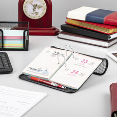 Подставка для календаря большая BRAUBERG &laquo;Germanium&raquo;, металлическая, 57&times;200&times;200 мм, черная, 231972