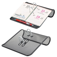 Подставка для календаря большая BRAUBERG &laquo;Germanium&raquo;, металлическая, 57&times;200&times;200 мм, черная, 231972