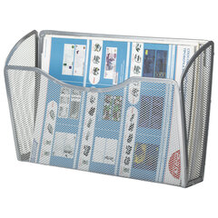 Лотки для бумаг настенные 3 штуки формат А4 BRAUBERG &laquo;Germanium&raquo;, серебристый, 231975