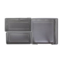 Подставка-органайзер BRAUBERG &laquo;Germanium&raquo;, металлическая, 3 секции, 102*186*95 мм, серебристая, 231987