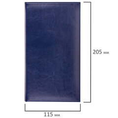 Визитница трехрядная BRAUBERG &laquo;Imperial&raquo;, на 144 визитки, под гладкую кожу, темно-синяя, 232064