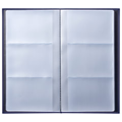 Визитница трехрядная BRAUBERG &laquo;Imperial&raquo;, на 144 визитки, под гладкую кожу, темно-синяя, 232064