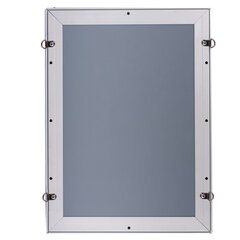 Рамка настенная для рекламы, А4 (210&times;297 мм), алюминиевый профиль, прижимные стороны, BRAUBERG, 232203