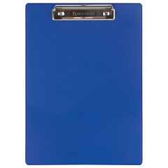 Доска-планшет BRAUBERG &laquo;NUMBER ONE&raquo; с прижимом А4 (228&times;318 мм), картон/<wbr/>ПВХ, СИНЯЯ, 232217