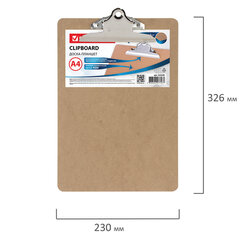 Доска-планшет BRAUBERG &laquo;Eco&raquo; с прижимом бабочка, А4, (230&times;326 мм), МДФ, 3 мм, 232228