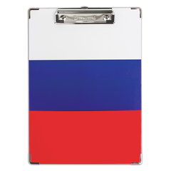 Доска-планшет BRAUBERG &laquo;Flag&raquo; с прижимом А4 (226&times;315 мм), российский флаг, картон/<wbr/>ламинированная бумага, 232235