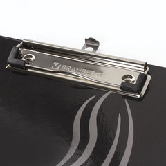 Доска-планшет BRAUBERG &laquo;Black Jack&raquo; с прижимом А4 (226&times;315 мм), картон/<wbr/>ламинированная бумага, ЧЕРНАЯ, 232236