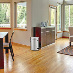 Ведро мусорное с педалью 12 литров &laquo;Classic&raquo;, ЗЕРКАЛЬНОЕ, нержавеющая сталь, со съемным внутренним ведром, LAIMA, 232261