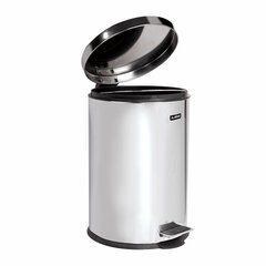 Ведро мусорное с педалью 12 литров &laquo;Classic&raquo;, ЗЕРКАЛЬНОЕ, нержавеющая сталь, со съемным внутренним ведром, LAIMA, 232261