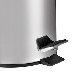 Ведро мусорное с педалью 12 литров &laquo;Classic&raquo;, ЗЕРКАЛЬНОЕ, нержавеющая сталь, со съемным внутренним ведром, LAIMA, 232261