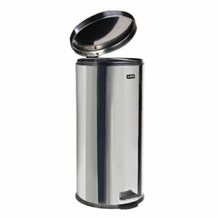 Ведро мусорное с педалью 30 литров &laquo;Classic&raquo;, ЗЕРКАЛЬНОЕ, нержавеющая сталь, со съемным внутренним ведром, LAIMA, 232263