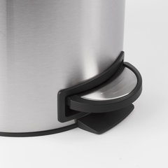 Ведро мусорное с педалью 12 литров &laquo;Modern&raquo;, МАТОВОЕ, нержавеющая сталь, со съемным внутренним ведром, LAIMA, 232264