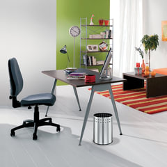 Урна-корзина для мусора 12 литров &laquo;Bionic&raquo;, МАТОВАЯ, перфорированная, LAIMA, 232268