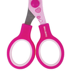 Ножницы 130 мм с цветной печатью &laquo;Поросята&raquo;, розовые, закругленные, BRAUBERG KIDS, 232272