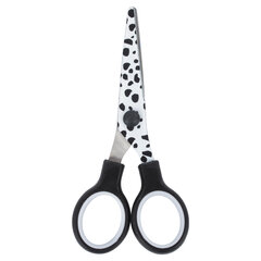 Ножницы 130 мм с цветной печатью &laquo;Далматин&raquo;, чёрно-белые, закругленные, BRAUBERG KIDS, 232276